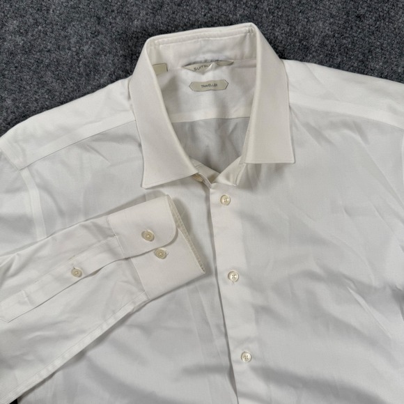 Suitsupply Traveller White Dress Shirt Slim Fit Size 41/16 Men's - Picture 1 of 12